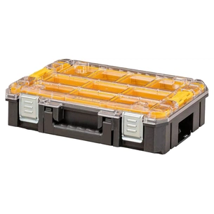 Ящик для інструментів DeWALT TSTAK, прозора кришка, 10 чашок, IP54 (DWST82968-1) зображення 1