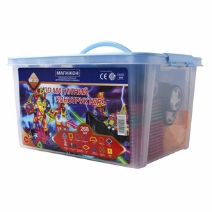Конструктор Магнікон 268 деталей Plastic box (MK-268) зображення 1