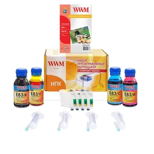 Комплект перезаправних картриджів WWM Epson Stylus TX210/TX219/TX410/TX419 (RC.T073N-1) picture 1