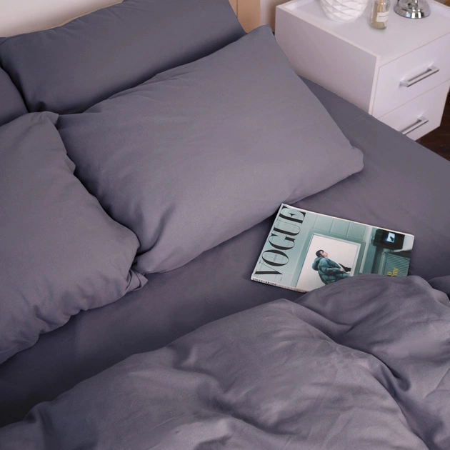 Постільна білизна MirSon 001 Ash grey Фланель 200х220 Євро (2200009648151) - picture 12