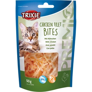 Ласощі для котів Trixie Premio Chicken Filet Bites філе куряче сушене 50 г (4011905427010) зображення 1