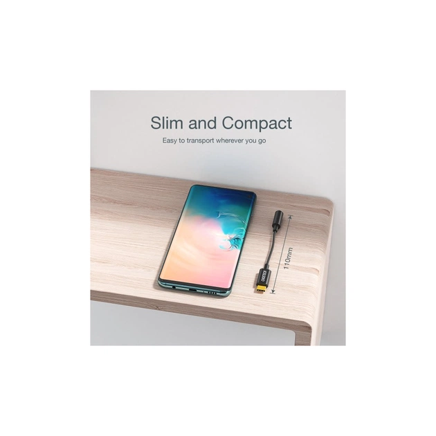 Перехідник USB-C to 3.5mm F stereo-audio (CDLA) Choetech (AUX003-BK) - picture 7