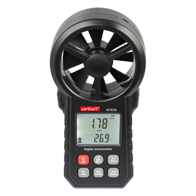 Анемометр Wintact крильчастий USB, Bluetooth 0,3-30м/с, -10-45°C (WT87B) - picture 4