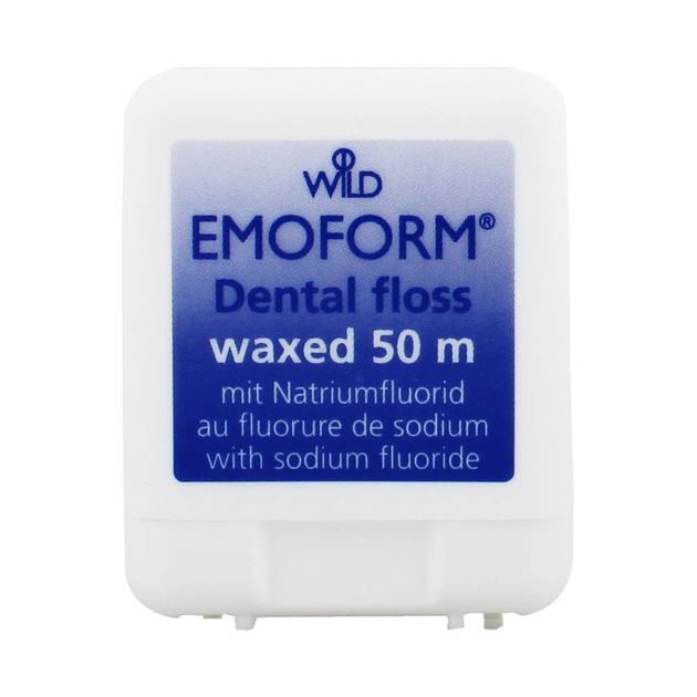 Зубна нитка Dr. Wild Emoform вощена з фторидом натрію 50 м (7611841138406) - picture 1