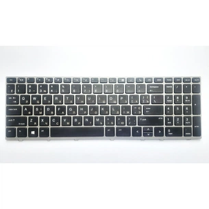 Клавіатура ноутбука HP EliteBook 850 G5, 755 G5, ZBook 15u G5 чорна зі сріблястою рамкою UA (A46196) зображення 1