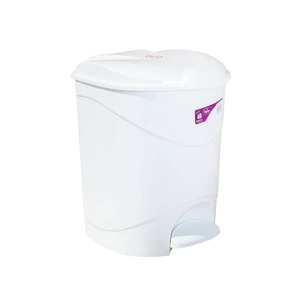 Контейнер для сміття Irak Plastik Bella №2 з педаллю білий 19 л (4561) зображення 1