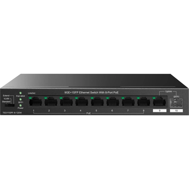 Коммутатор сетевой Tenda TEG1110PF-8-120W - изображение 1