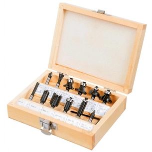 Набір фрез Verto фрез 12 шт, хвостовик 6 мм (60H008) зображення 1