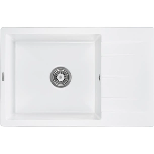 Мийка кухонна GRANADO NAVIA white з сифоном (775*495mm.) (gr3805) зображення 1