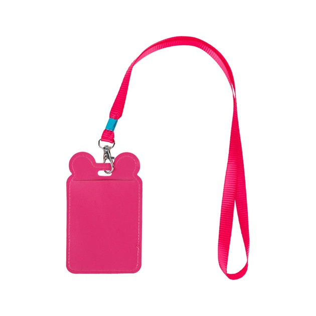 Бейдж Kite вертикальний на шнурку, фуксія (K24-296-4) - picture 2
