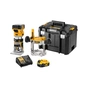 Фрезер DeWALT 18В XR Li-lon, безщітковий, 16000-25500 об/хв, цанга 6-8мм, 2x5Ah, TSTAK (DCW604P2) - preview 1