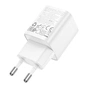 Зарядний пристрій HOCO C147A Charm 1xUSB-C PD20W + 1xUSB QC3.0 White (6942007630276) - зменшене зображення 6