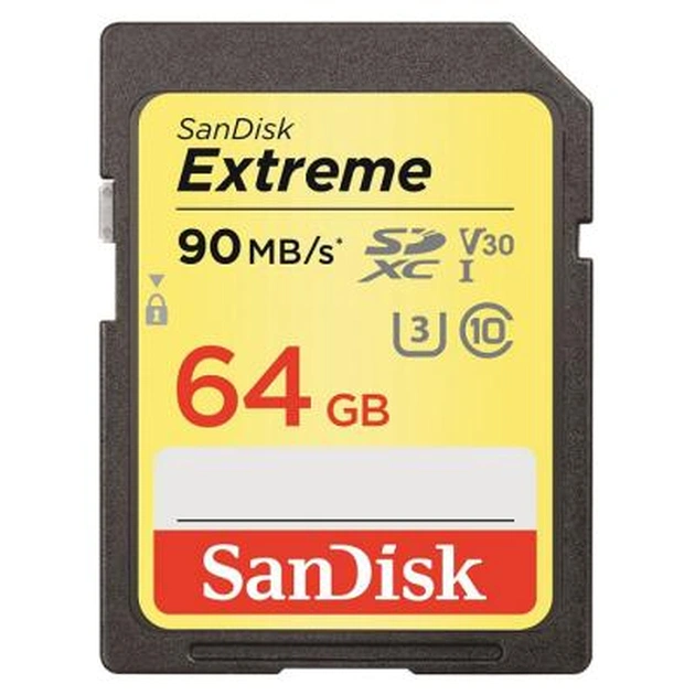 Карта пам'яті SanDisk 64GB SDXC class 10 UHS-I U3 4K Extreme (SDSDXVE-064G-GNCIN) - изображение 1