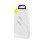 Дата кабель USB-C to Lightning 1.0m Cafule Metal PD 20W white Baseus (CATLJK-A02) - уменьшенное изображение 9