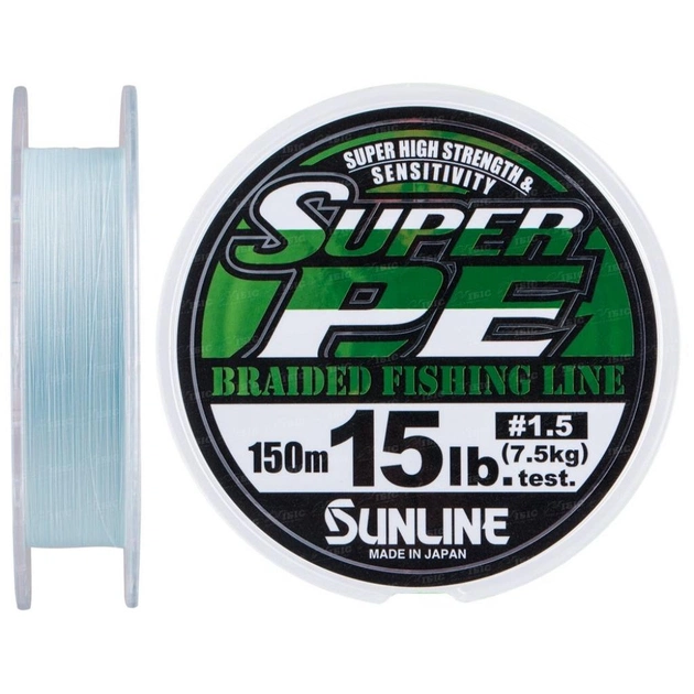 Шнур Sunline New Super PE 150м (блакитн.) #1.5/0.205мм 15LB/7.5кг (1658.08.84) - зображення 1