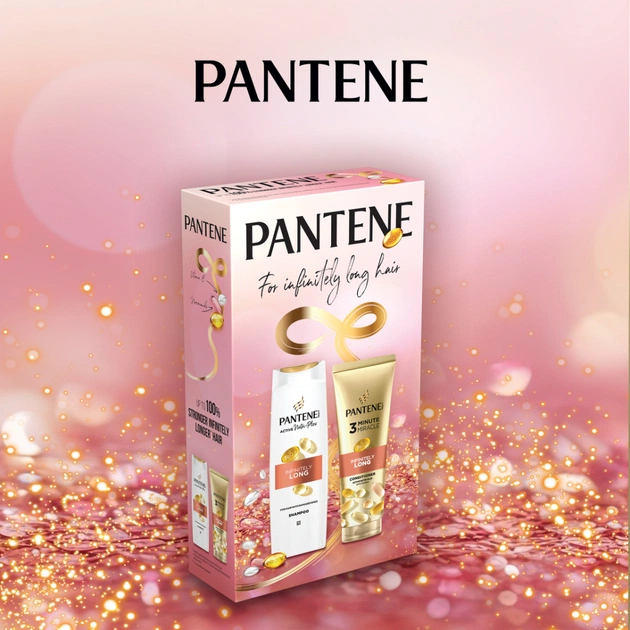Набір косметики Pantene Pro-V Infinitely Long Шампунь 400 мл + Бальзам-ополіскувач 220 мл (8700216614870) - picture 6