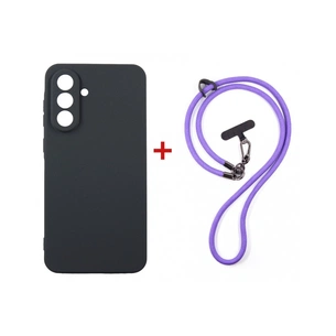 Чохол до мобільного телефона Dengos Case + Cross-body Strap Samsung Galaxy A57 Black+Purple (DG-KM-CCRB-10) зображення 1