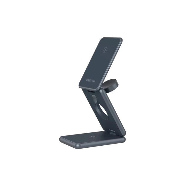 Зарядний пристрій Canyon Foldable wireless charger 15W 3in1 Metal (CNS-WCS309M) - picture 4