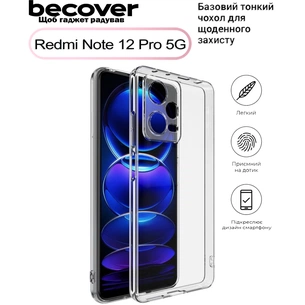 Чохол до мобільного телефона BeCover Xiaomi Redmi Note 12 Pro 5G Transparancy (708813) зображення 1