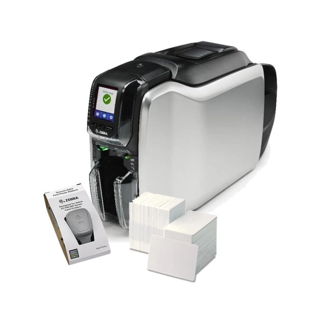 Принтер пластикових карт Zebra ZC300, Single Sided, USB, Ethernet, CardStudio, 200 cards, YMCKO ribbon (ZC31-000CQ00EM00) - picture 1