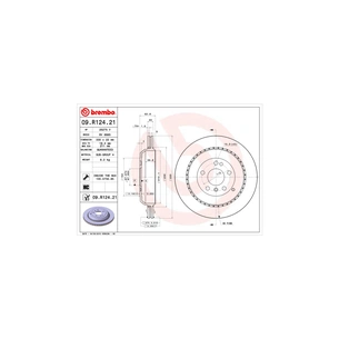 Гальмівний диск Brembo 09.R124.21 зображення 1