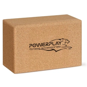 Блок для йоги PowerPlay з пробкового дерева Cork Yoga Block (PP_4006_Cork) зображення 1