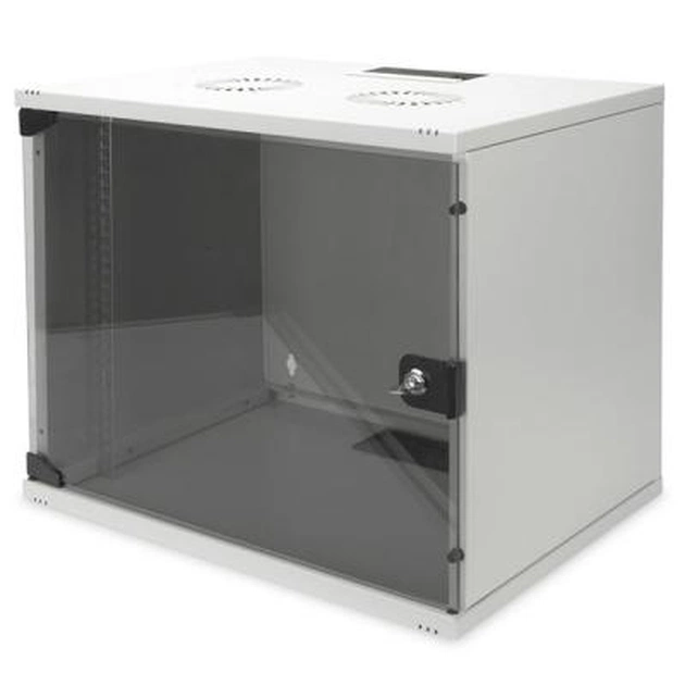 Шафа настінна Digitus 9U 19" 540x400, скляні дверцята, 60kg max (DN-1909-U-S-1) - зображення 1