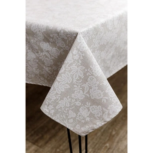 Скатертина Прованс непромокаюча Simfoni Мереживо на натюрель 120х136 см (033539) зображення 1