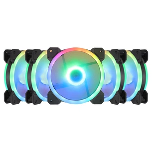 Кулер до корпусу Gelid Solutions AMBER 5 ARGB Combo Bundle (5-fan pack) (RF-RGB-MP-01) зображення 1