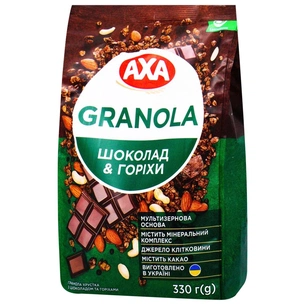 Гранола АХА хрустка з шоколадом і горіхами 330 г (4820237692580) зображення 1