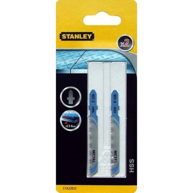 Полотно Stanley по металлу, 76x48мм, рез 6мм, Т, 2шт. (STA22022) - изображение 1