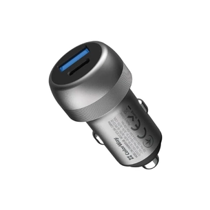 Зарядний пристрій ColorWay USB-C PD35W + USB QC3.0 car adapter (CW-CHA066PD-GR) изображение 1