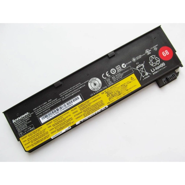 Акумулятор до ноутбука Lenovo ThinkPad X240/T440s (68), 24Wh (2060mAh), 3cell, 11.4V, Li-i (A47443) - изображение 1