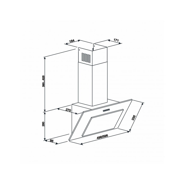 Витяжка кухонна Eleyus VERTICAL 470 50 BL - picture 12