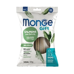 Ласощі для собак Monge Gift Dog Mini лосоcь з шавлією 120 г (8009470085564) зображення 1