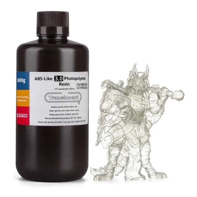Фотополімерна смола ELEGOO Resin, ABS-like 3.0 1кг, clear (50.103.0158) - изображение 1