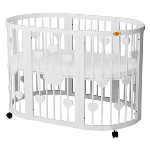 Ліжечко Ingvart SMART BED ROUND з сердечками білий (1349003) зображення 1