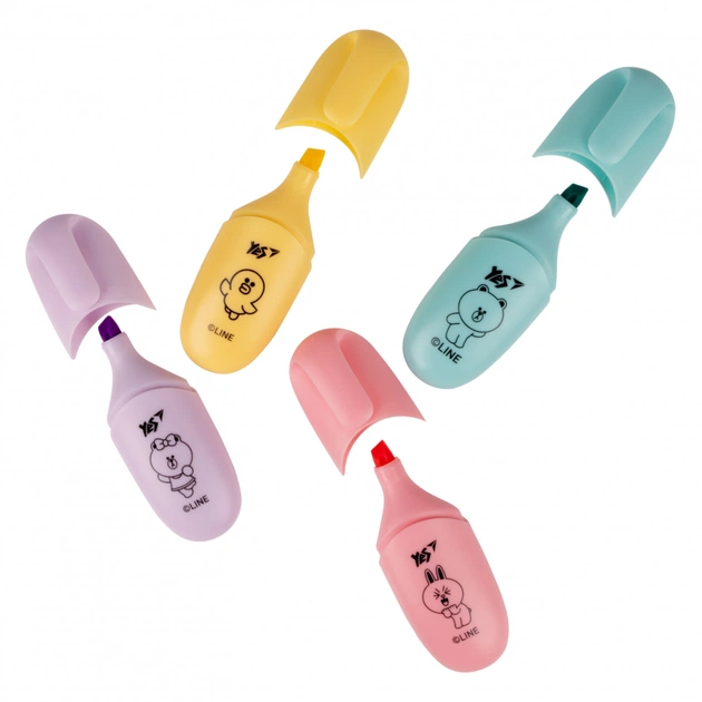 Набір маркерів Yes текстовий Line Friends 4 шт (390711) - picture 3