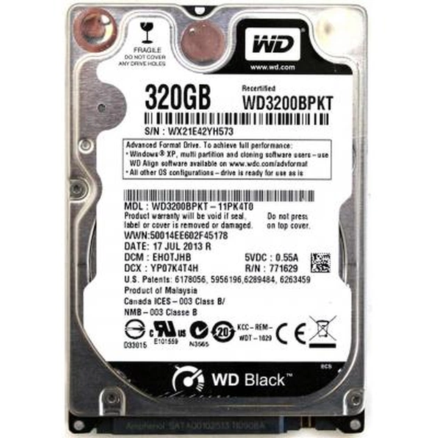 Жорсткий диск для ноутбука 2.5" 320GB WD (# WD3200BPKT-FR #) - изображение 1