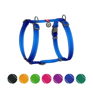 Шлея для собак WAUDOG Nylon Mono з QR-паспортом, пластиковий фастекс М синя (527212) зображення 1