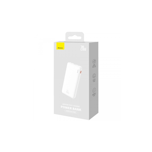 Батарея універсальна Baseus 10000mAh Airpow 20W, PD, QC, White (PPQD090002) - зображення 7