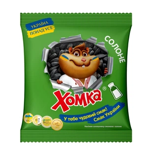 Насіння соняшника Хомка смажене солоне 125 г (4820134942221) зображення 1