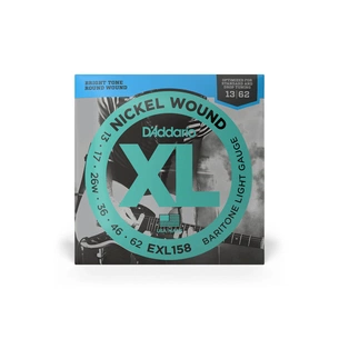 Струни для гітари D'Addario XL Nickel Wound Baritone Light (13-62) (EXL158) зображення 1