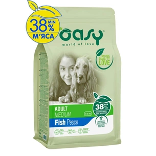Сухий корм для собак OASY LIFESTAGE Adult Medium риба 3 кг (8054329510124) зображення 1