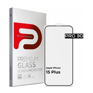 Скло захисне Armorstandart Pro 3D Apple iPhone 15 Plus Black (ARM68218) зображення 1
