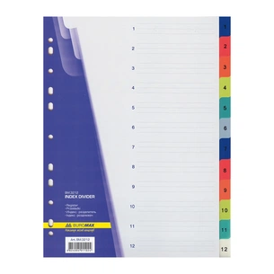 Роздільник сторінок Buromax numeric, 12 dividers (BM.3212) зображення 1