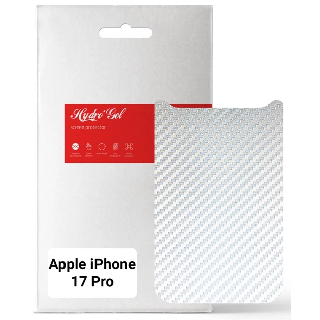 Пленка защитная Armorstandart Back panel Carbone Apple iPhone 17 Pro Silver (ARM86196) - изображение 1