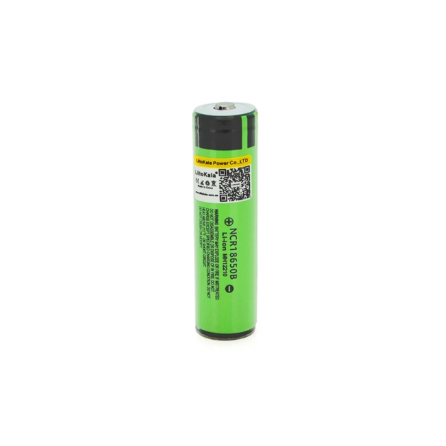 Акумулятор 18650 3400mAh(3200-3400mah), 3.7V(2.75-4.2V), захист, green Liitokala (Lii-34B-PCB) - зображення 1