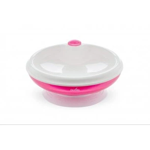Набір дитячого посуду Nuvita тарелка с подогревом 6м+ розовая (NV1427Pink) зображення 1