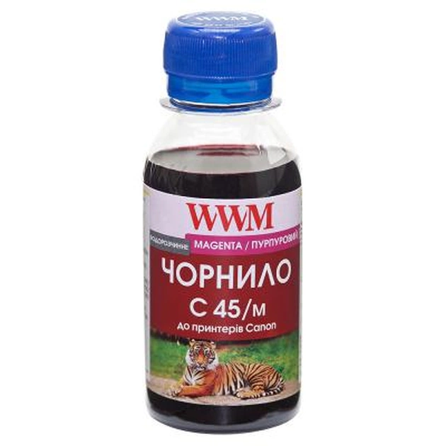 Чернила WWM Canon CL-441/CL-446/CLI-451M 100г Magenta Water-soluble (C45/M-2) - изображение 1